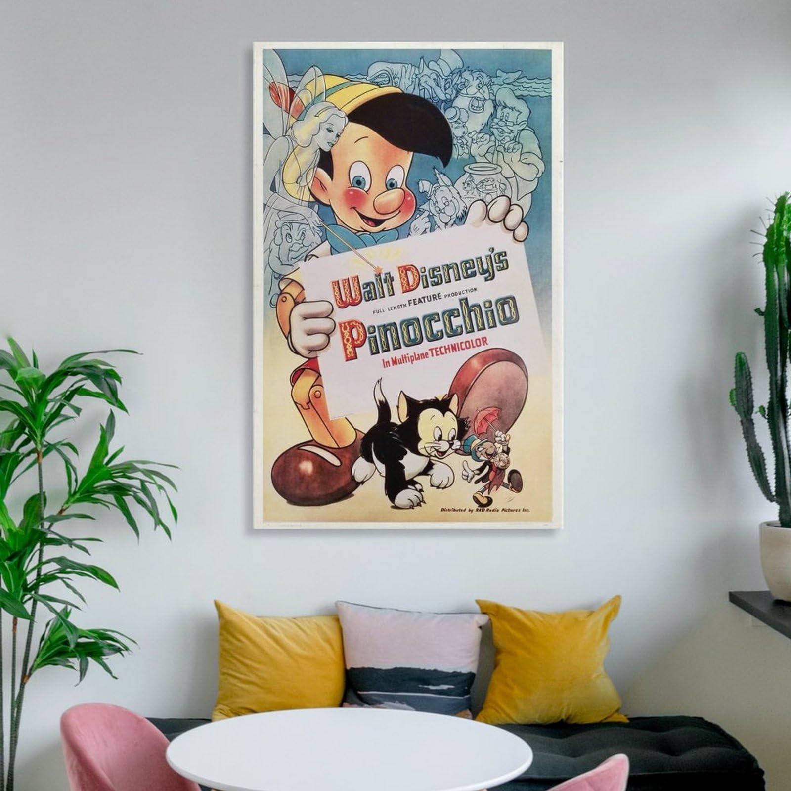 60'sヴィンテージ Disney ディズニー ピノキオ ウォールミラー 壁掛け 60'sヴィンテージ Disney ディズニー ピノキオ ウォールミラー